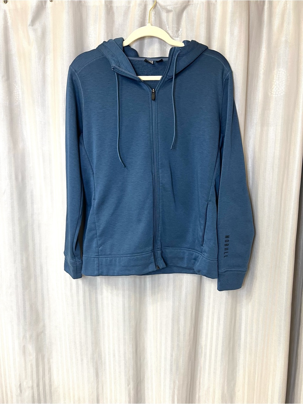 NOBULL Slate Blue Full-Zip Hoodie size Large